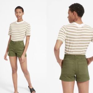 Everlane Cotton Twill Short High Rise in Surplus